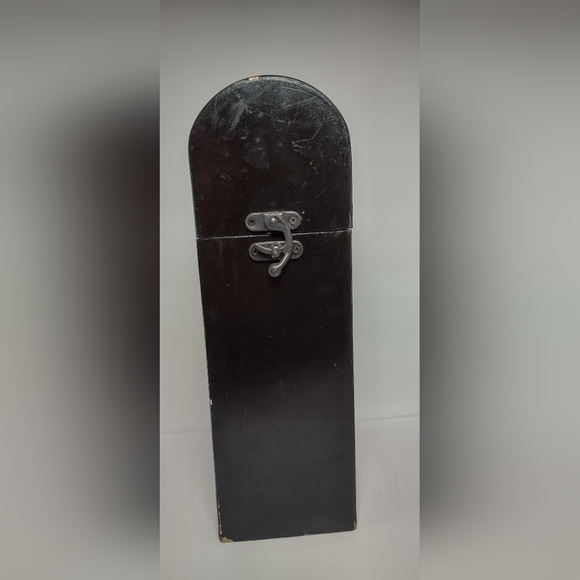 BIG JAZZ NIGHT DECORATIVE WOOD double WINE BOTTLE HOLDER BOX CARRIER STORAGE - Picture 3 of 14